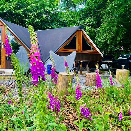 Chalet Tropical Avec Bain A Bulles - In The Woods Gesves Eksteriør bilde